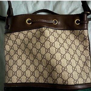 Gucci Brown and Cream Satchel